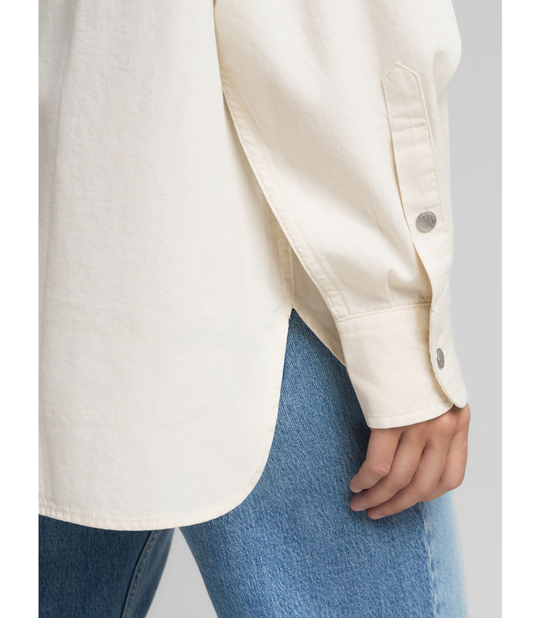 ９ZERO1コットンデニムシャツ 詳細画像 ホワイトブルー 6